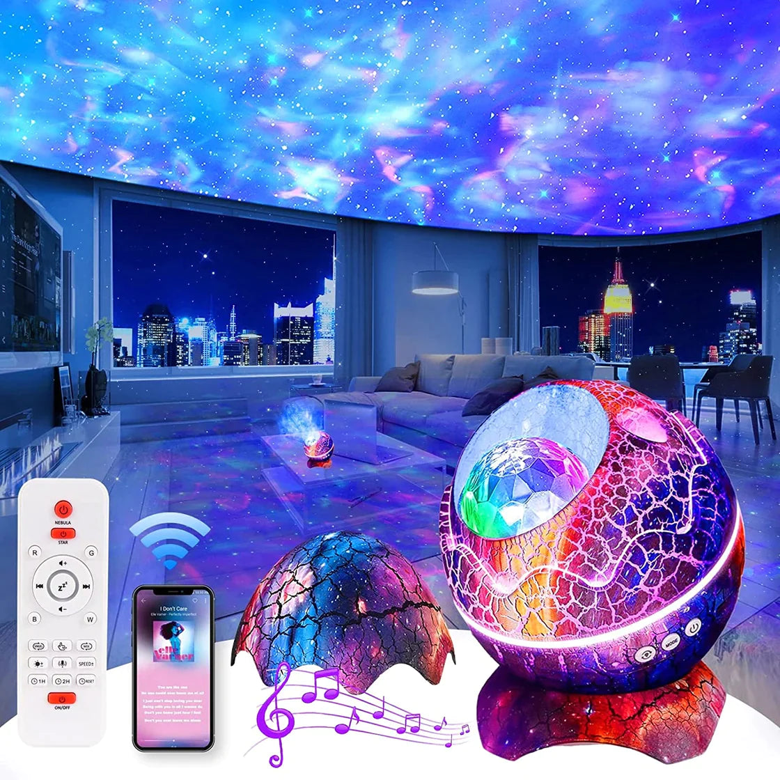 Dino EggShell Twinkle Night Projector™