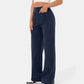 high-waisted elastische casual broek