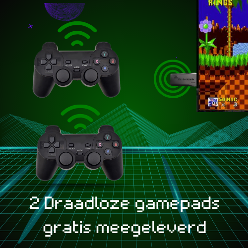 RetroLink™ - 15.000 Retro Games + Draadloze Controllers