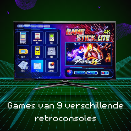 RetroLink™ - 15.000 Retro Games + Draadloze Controllers