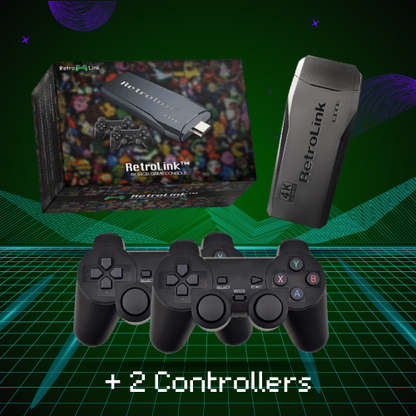 RetroLink™ - 15.000 Retro Games + Draadloze Controllers