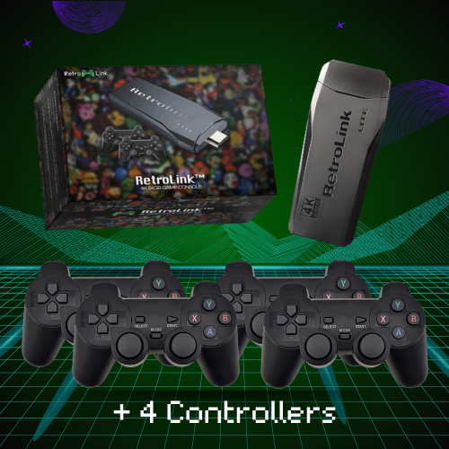 RetroLink™ - 15.000 Retro Games + Draadloze Controllers