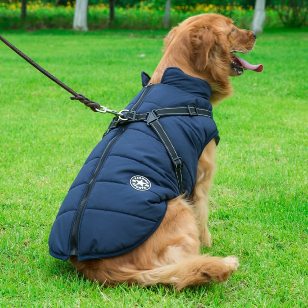 Pawbibi Sport™ - Waterproof Winter Jacket with Built-in Harness