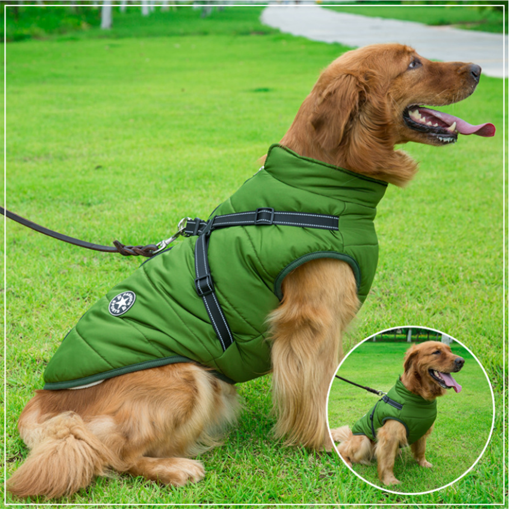 Pawbibi Sport™ - Waterproof Winter Jacket with Built-in Harness